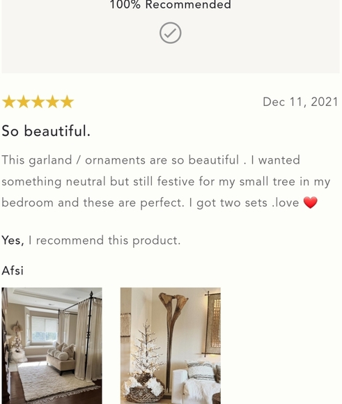 Anthropologie Stars & Orbs Garland - white w/ gold - Picture 5 of 9